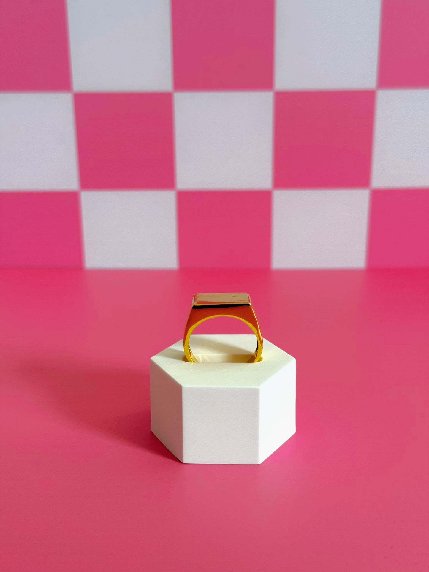 Gold Bar Enamel Ring