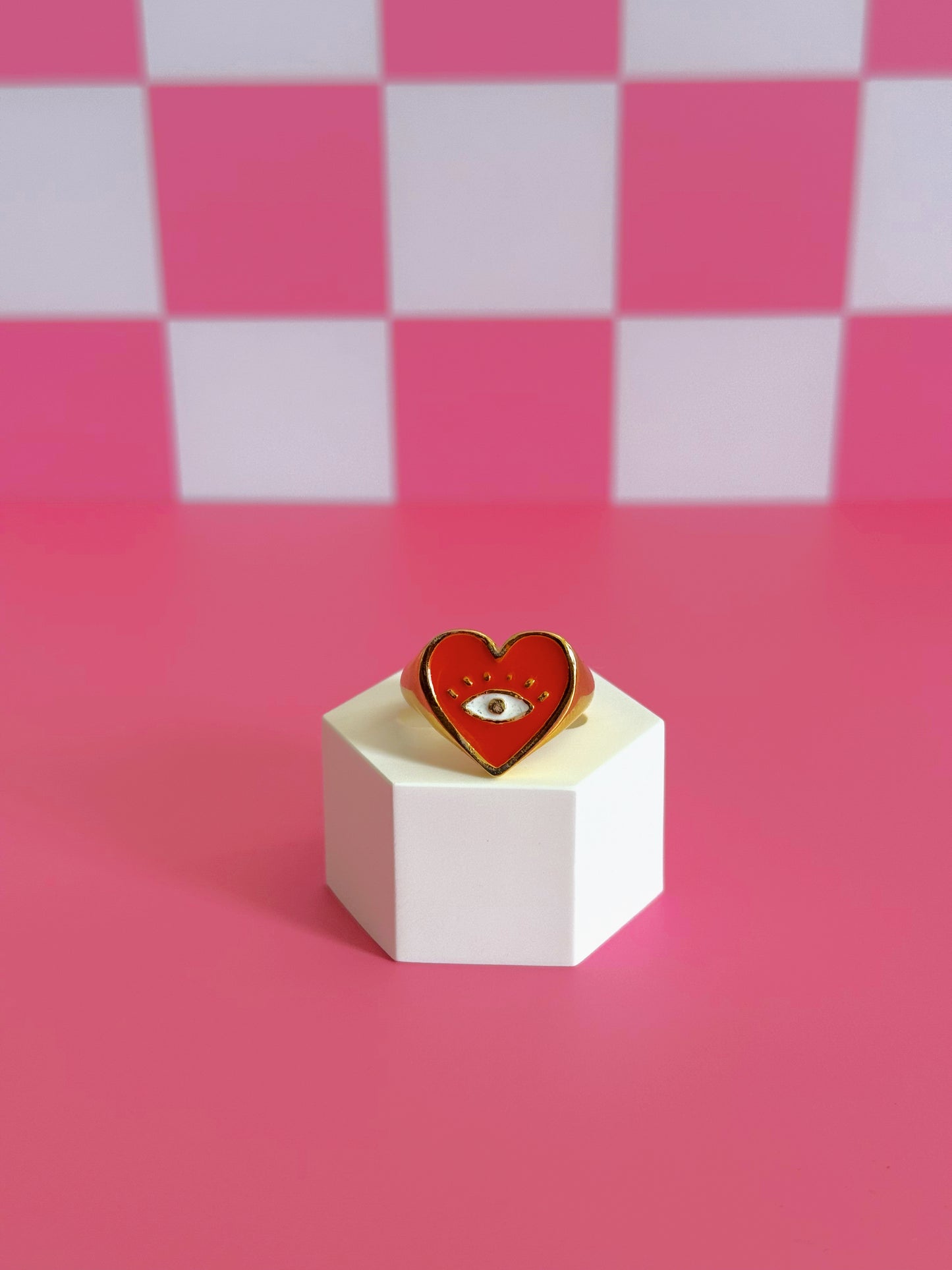 Heart Enamel Ring